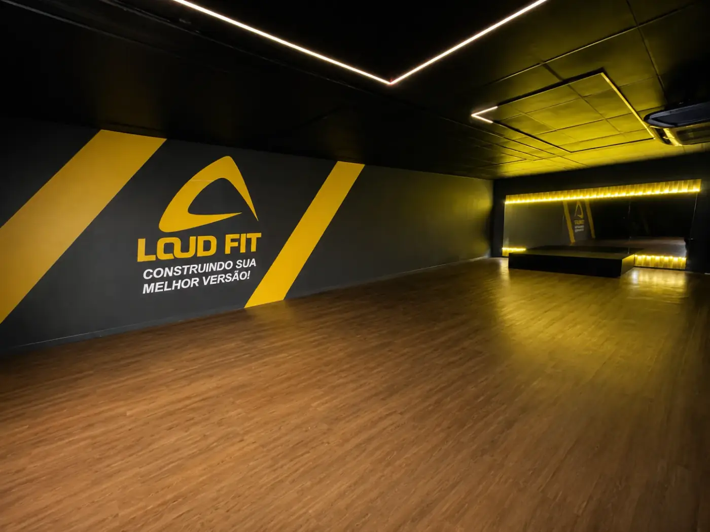 Sala de aulas coletivas da unidade Loud Fit Ipiranga SP